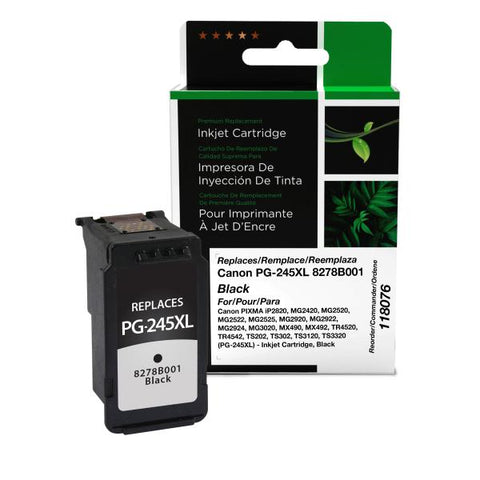 Clover Technologies Group, LLC Remanufactured High Yield Black Inkjet Cartridge (Alternative for Canon 8278B001 PG-245XL) (300 Yield)