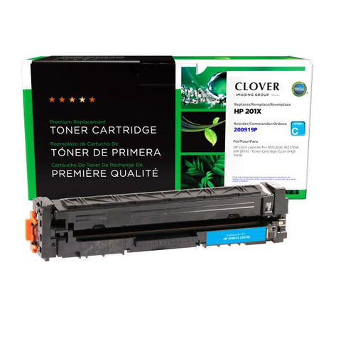 Clover Technologies Group, LLC Remanufactured High Yield Cyan Toner Cartridge (Alternative for HP CF401X 201X) (2300 Yield)